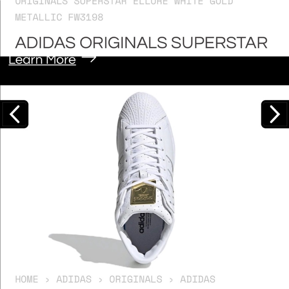 ALL WHITE ADIDAS SUPERSTAR ELLURE SIZE 9US WOMAN